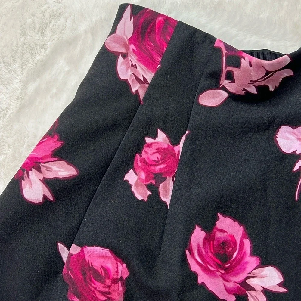 Kate Spade NY Painterly Rose A Line Skirt 2 Fit Flare Pockets Classic Lined Read